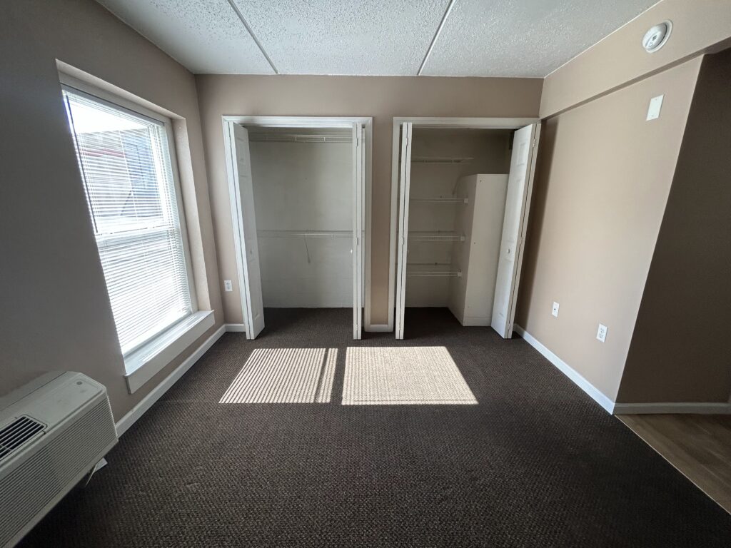 Bedroom area closet in Chatham St Apartments in Williamsport PA