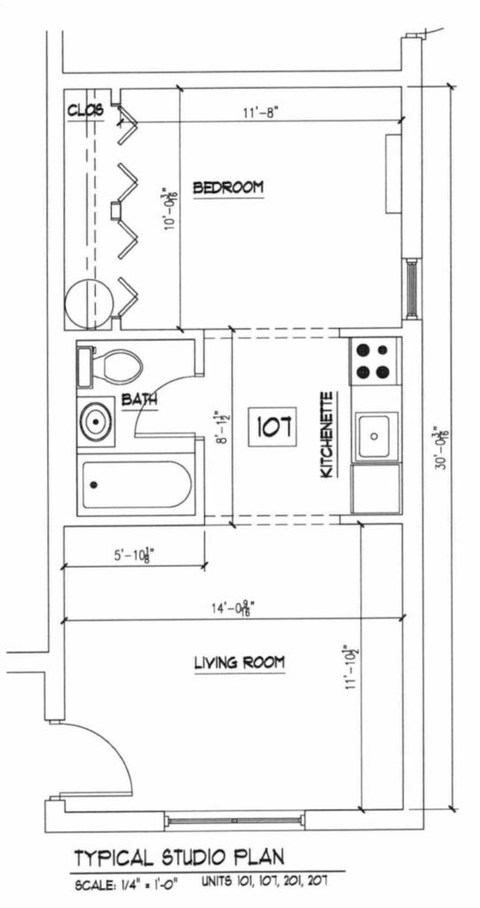 Apartment layout for Chatham St apartments in Williamsport PA
